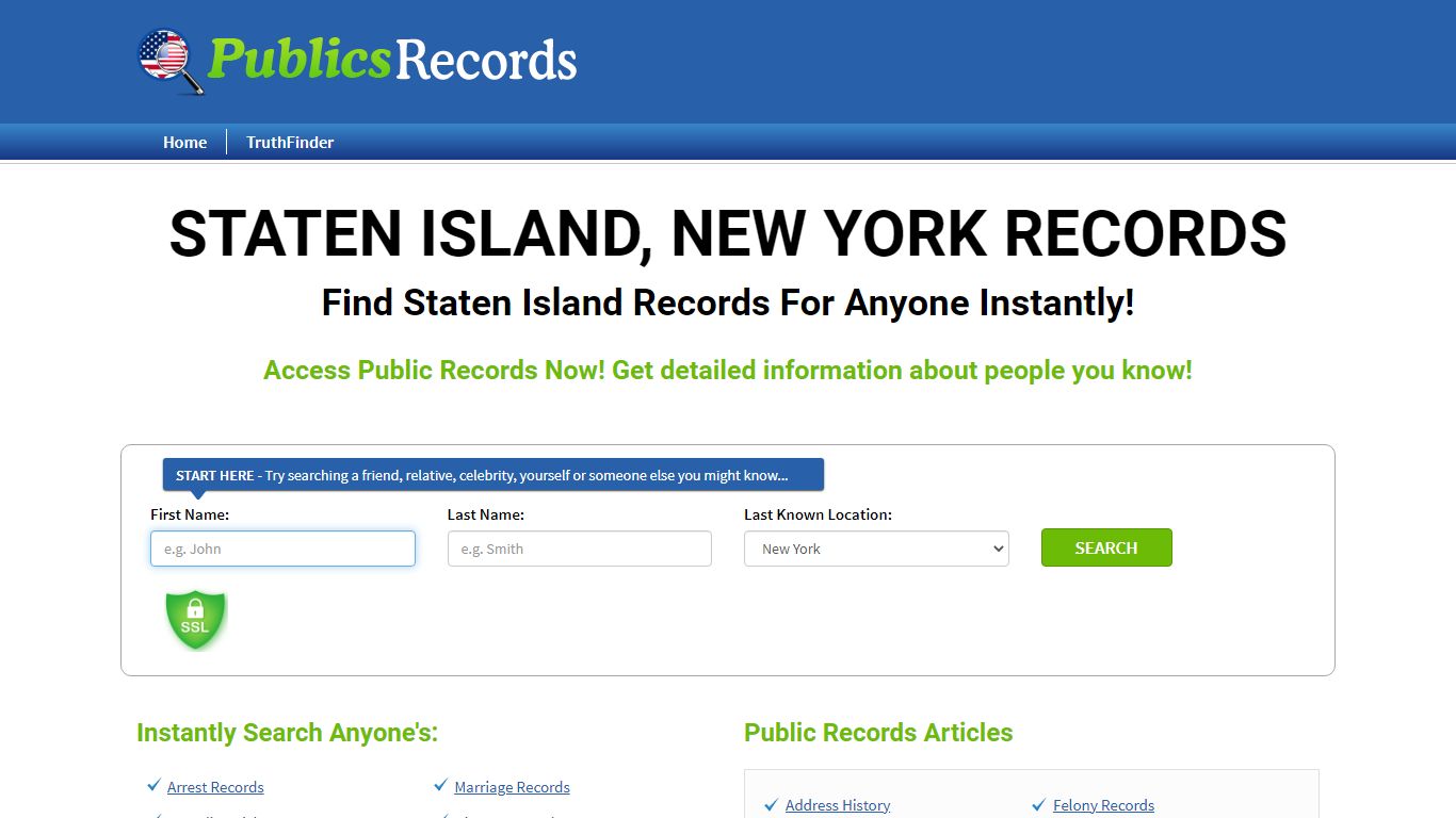 Find Staten Island, New York Records!