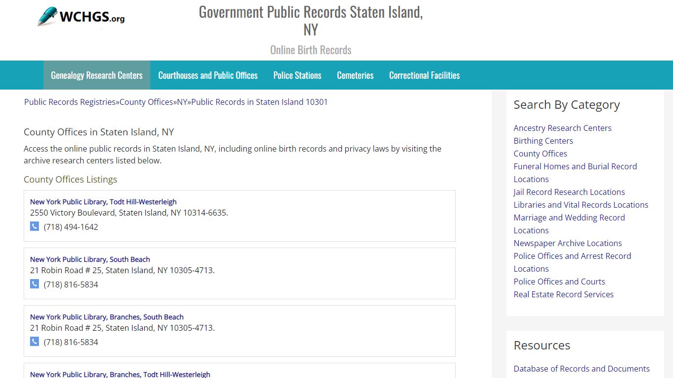 Government Public Records Staten Island, NY - Online Birth Records